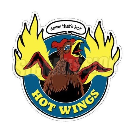 SIGNMISSION Safety Sign, 1.5 in Height, Vinyl, 36 in Length, Hot Wings D-DC-36-Hot Wings
